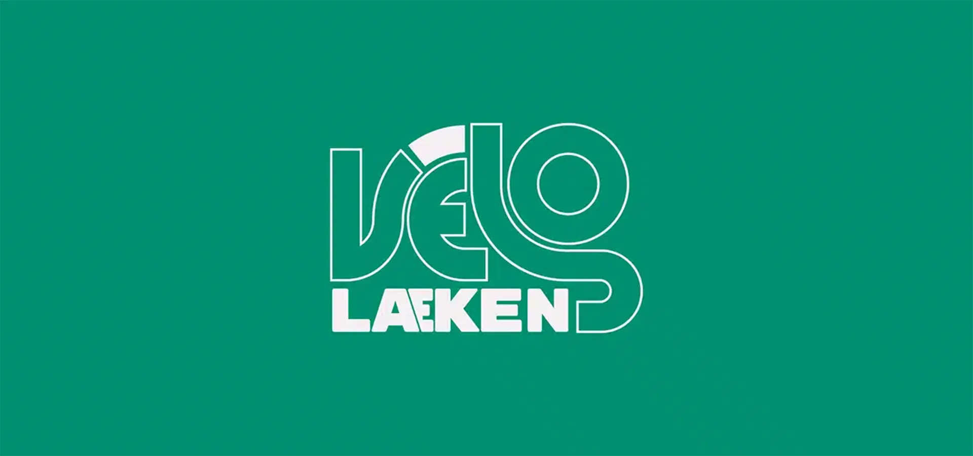 Illustration du projet Vélo Laeken montrant leur logo en blanc sur fond vert