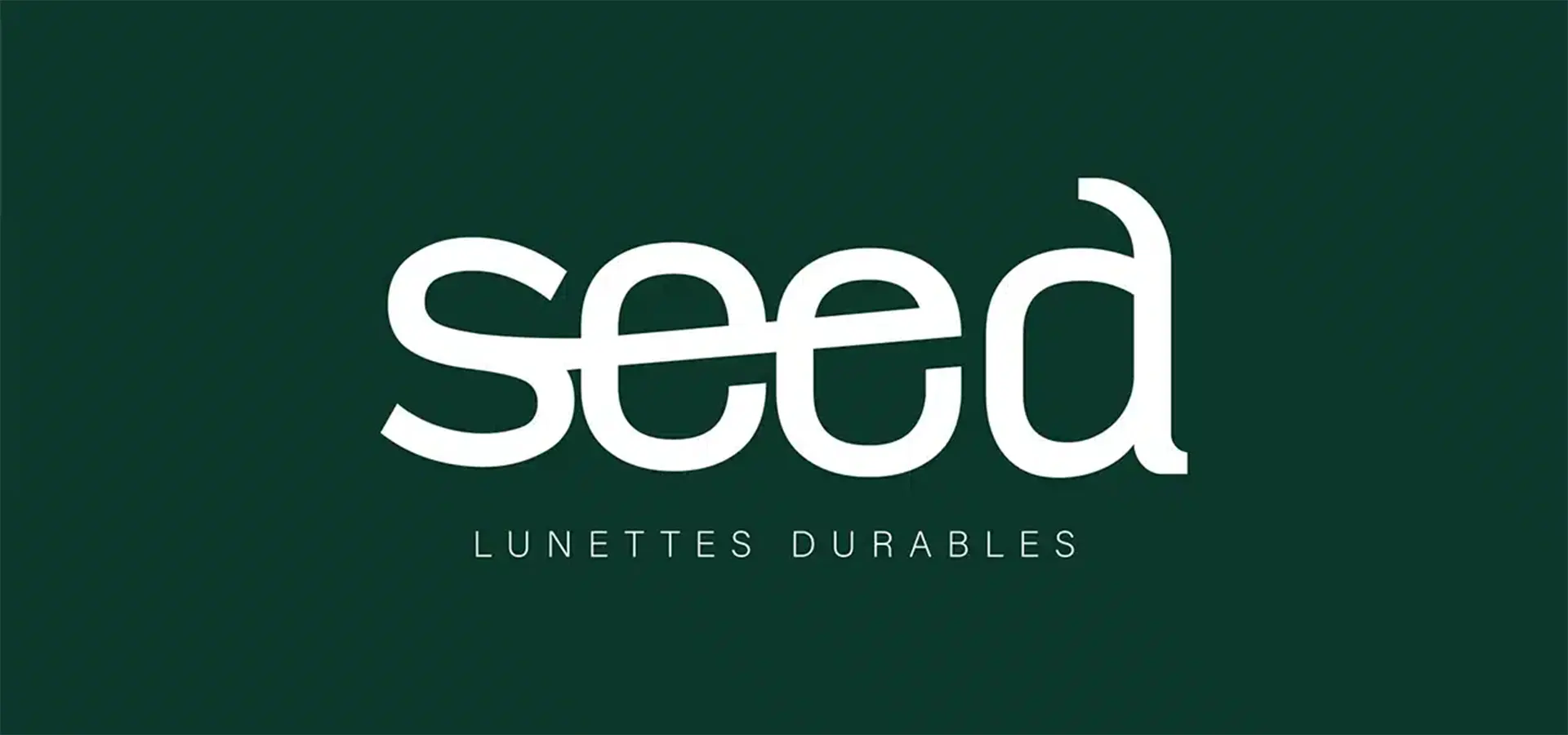 Illustration du projet Seed montrant leur logo en blanc sur fond vert 